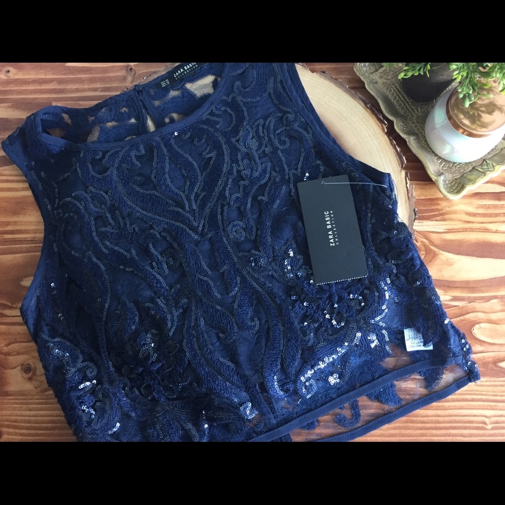 Zara Sequin Top